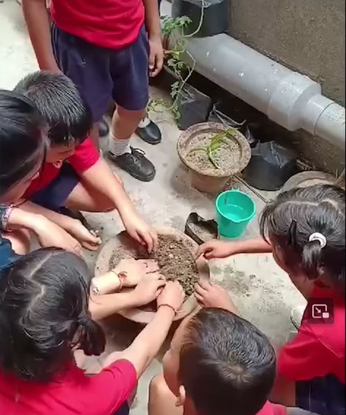 Earth day celebration at little Buds Montessori School